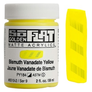 Golden SoFlat Matte Acrylics 2oz Bismuth Vanadate Yellow