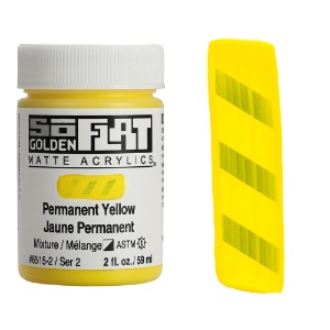 Golden SoFlat Matte Acrylics 2oz Permanent Yellow