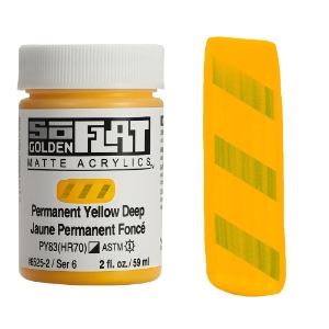 Golden SoFlat Matte Acrylics 2oz Permanent Yellow Deep