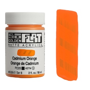 Golden SoFlat Matte Acrylics 2oz Cadmium Orange