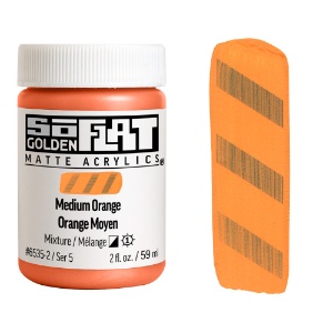 Golden SoFlat Matte Acrylics 2oz Medium Orange