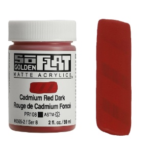 Golden SoFlat Matte Acrylics 2oz Cadmium Red Dark