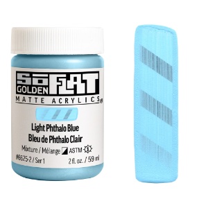 Golden SoFlat Matte Acrylics 2oz Light Phthalo Blue
