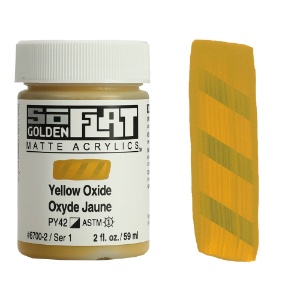 Golden SoFlat Matte Acrylics 2oz Yellow Oxide