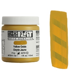 Golden SoFlat Matte Acrylics 4oz Yellow Oxide