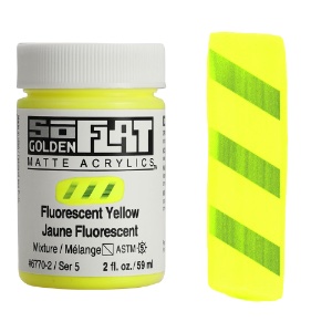 Golden SoFlat Matte Acrylics 2oz Fluorescent Yellow