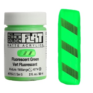 Golden SoFlat Matte Acrylics 2oz Fluorescent Green