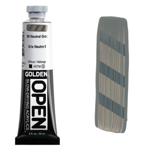 Golden OPEN Slow-Drying Acrylics 2oz Neutral Gray N5