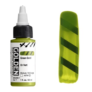 Golden High Flow Acrylics 1oz Green Gold