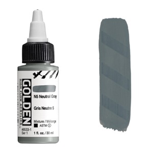 Golden High Flow Acrylics 1oz Neutral Gray N5