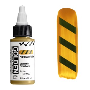 Golden High Flow Acrylics 1oz Nickel Azo Yellow