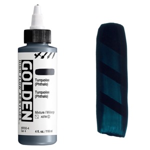 Golden High Flow Acrylics 4oz Turquoise (Phthalo)