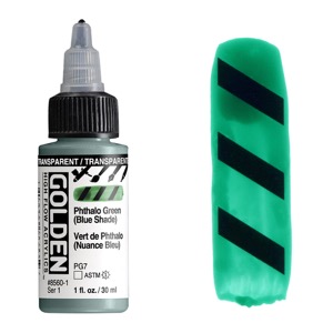 Golden High Flow Acrylics 1oz Transparent Phthalo Green (Blue Shade)