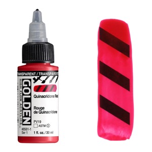 Golden High Flow Acrylics 1oz Transparent Quinacridone Red