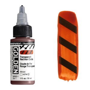Golden High Flow Acrylics 1oz Transparent Red Iron Oxide