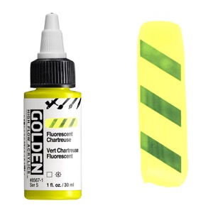 Golden High Flow Acrylics 1oz Fluorescent Chartreuse