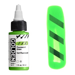 Golden High Flow Acrylics 1oz Fluorescent Green