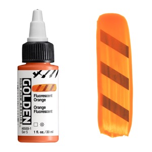 Golden High Flow Acrylics 1oz Fluorescent Orange