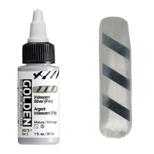 Golden High Flow Acrylics 1oz Iridescent Silver (Fine)