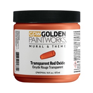 Golden Paintworks Mural & Theme Paint 16oz Transparent Red Oxide