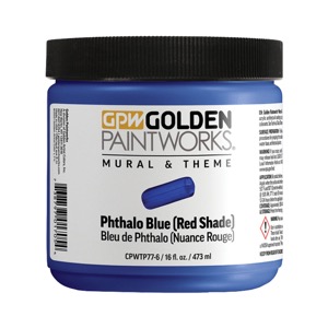 Golden Paintworks Mural & Theme Paint 16oz Phthalo Blue (Red Shade)