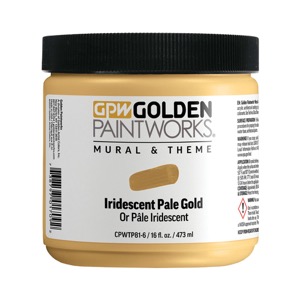 Golden Paintworks Mural & Theme Paint 16oz Iridescent Pale Gold