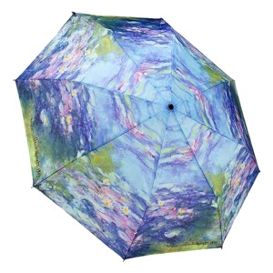 Galleria Stick Umbrella Reverse Close Monet Water Lilies