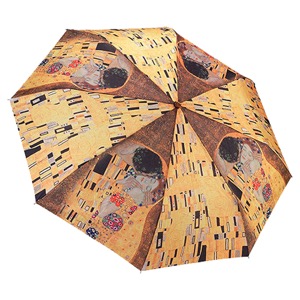 Galleria Stick Umbrella Reverse Close Klimt The Kiss