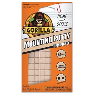 Gorilla Removable Mounting Putty 2oz (84 squares)