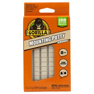 Gorilla Removable Mounting Putty 4oz (168 squares)