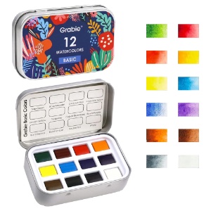 Grabie Premium Watercolor Pocket 12 Set Basic