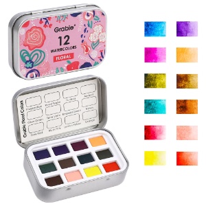 Grabie Watercolor Pocket 12 Set Floral