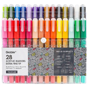 Grabie Acrylic Paint Marker 28 Set Extra Fine