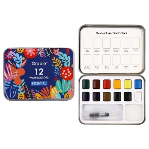 Grabie Watercolor Pocket 12 Set w/Brush Essential
