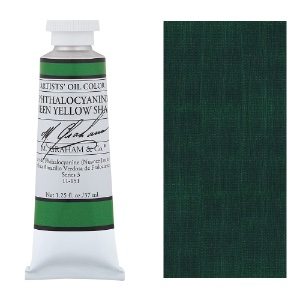 M. Graham Artists' Oil Color 37ml Phthalocyanine Green Yellow Shade
