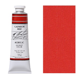 Graham Acrylic Color 2oz - Cadmium Red
