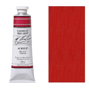 Graham Acrylic Color 2oz - Cadmium Red Deep