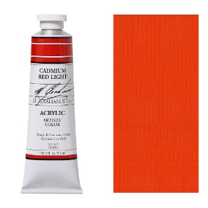 Graham Acrylic Color 2oz - Cadmium Red Light