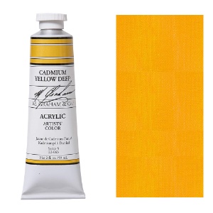 Graham Acrylic Color 2oz - Cadmium Yellow Deep