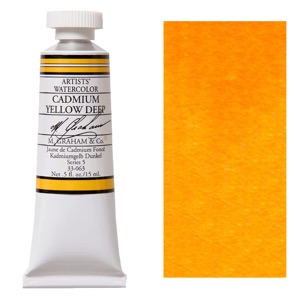 M. Graham Artists' Watercolor 15ml Cadmium Yellow Deep