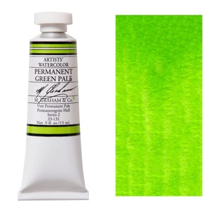 M. Graham Artists' Watercolor 15ml Permanent Green Pale