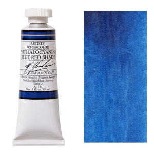 M. Graham Artists' Watercolor 15ml Phthalocyanine Blue Red Shade