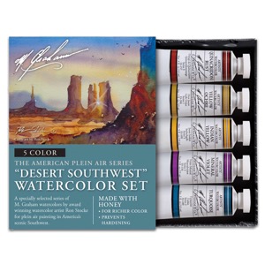 M. Graham Artists' Watercolor 5 x 15ml Set Desert Southwest