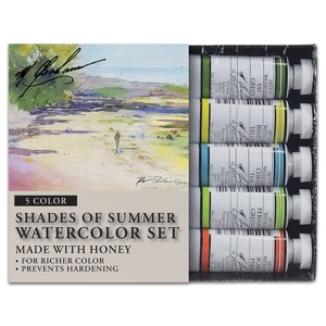 M. Graham Artists' Watercolor 5 x 15ml Set Shades of Summer