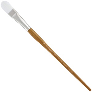 Grumbacher BRISTLETTE White Synthetic Bristle Brush Series 4720 Filbert #12
