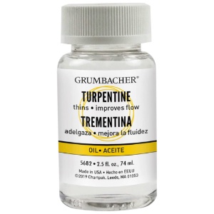 Grumbacher Gum Spirits of Turpentine (Medium Component/Cleaning Solvent) 2.5