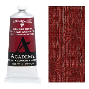 Grumbacher Academy Acrylic 90ml Cadmium Red Deep Hue
