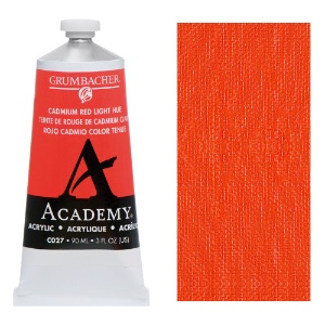 Grumbacher Academy Acrylic 90ml Cadmium Red Light Hue