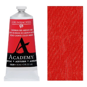 Grumbacher Academy Acrylic 90ml Cadmium Red Medium Hue