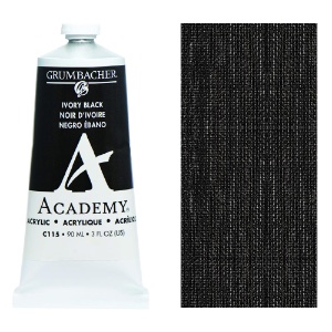 Grumbacher Academy Acrylic 90ml Ivory Black